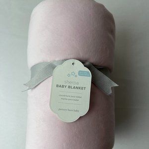 NWT Pottery Barn Baby Sherpa Baby Blanket - Pink